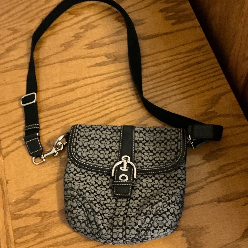 Coach Black and Gray Crossbody Bag